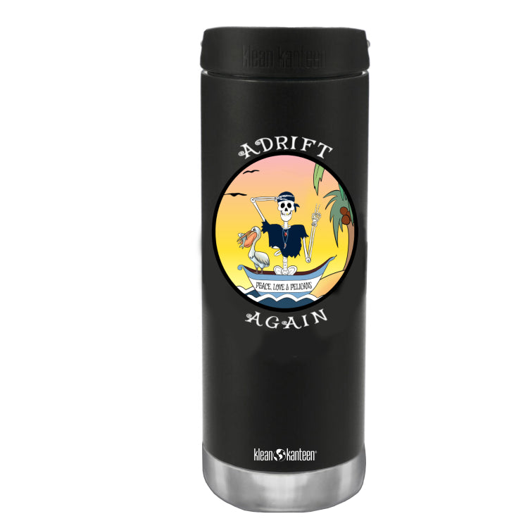 Peace, Love & Pelicans, Klean Kanteen, Black