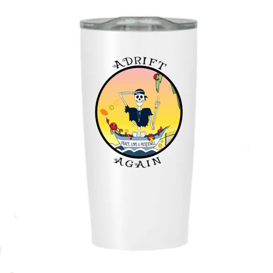 Peace, Love & Pickleball, Stainless Steel Tumbler, White