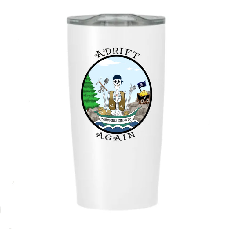 Crossbones Mining Co., Stainless Steel Tumbler, White