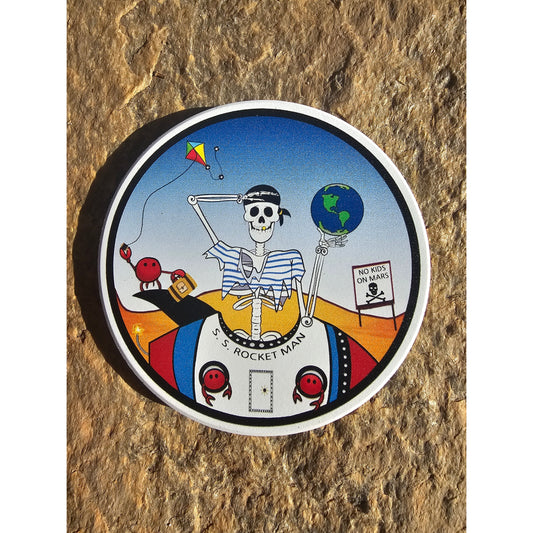 S. S. Rocket Man, Ceramic Stone Coasters (Set of Four)