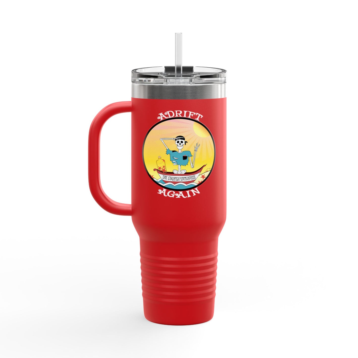 The Starfish Enterprise Insulated Travel Mug, 40oz, Red or White