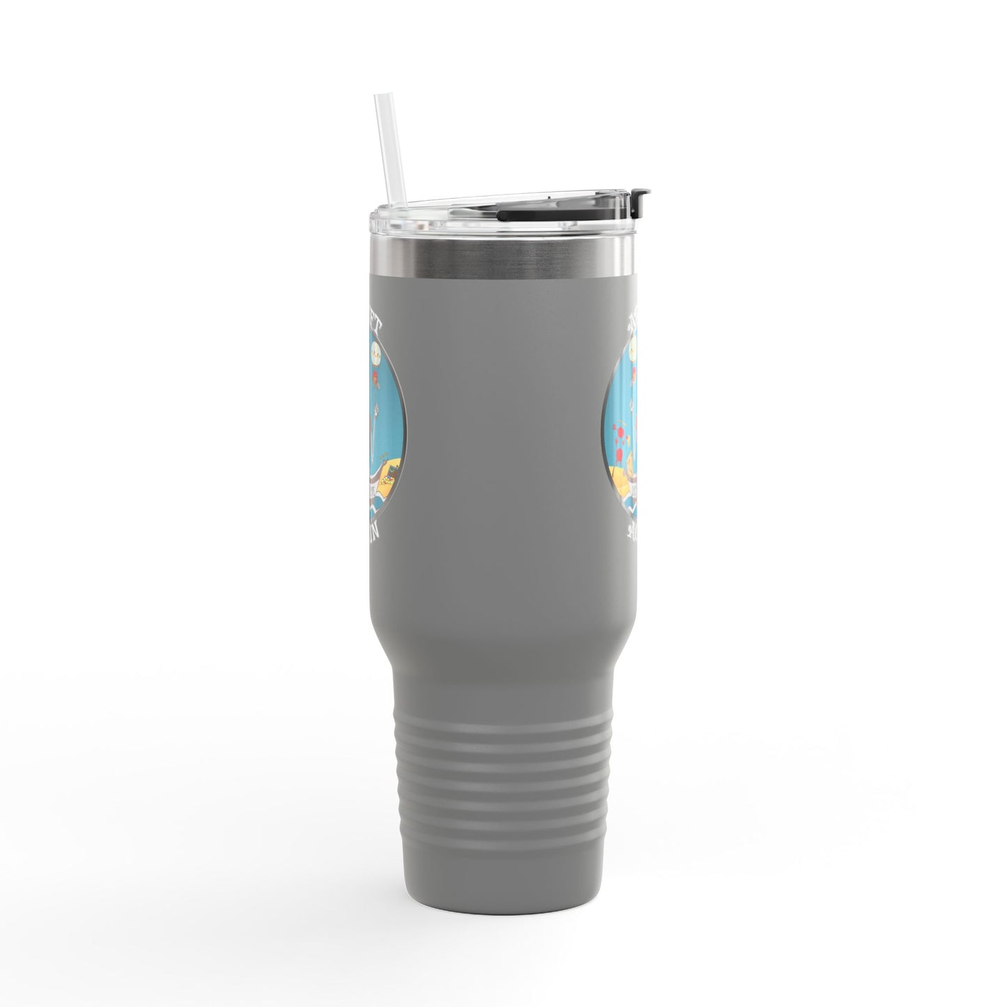 Lost Treasure Cove Insulated Travel Mug, 40oz, Black or Gray