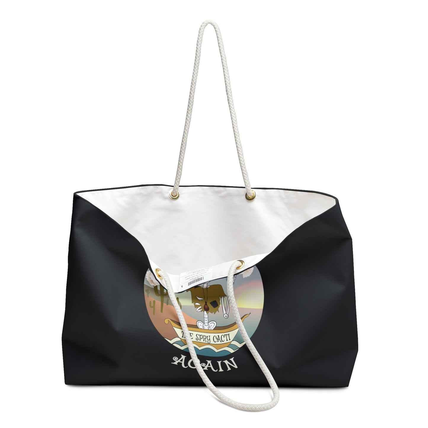 The Spry Cacti Canvas Tote (Black or White)