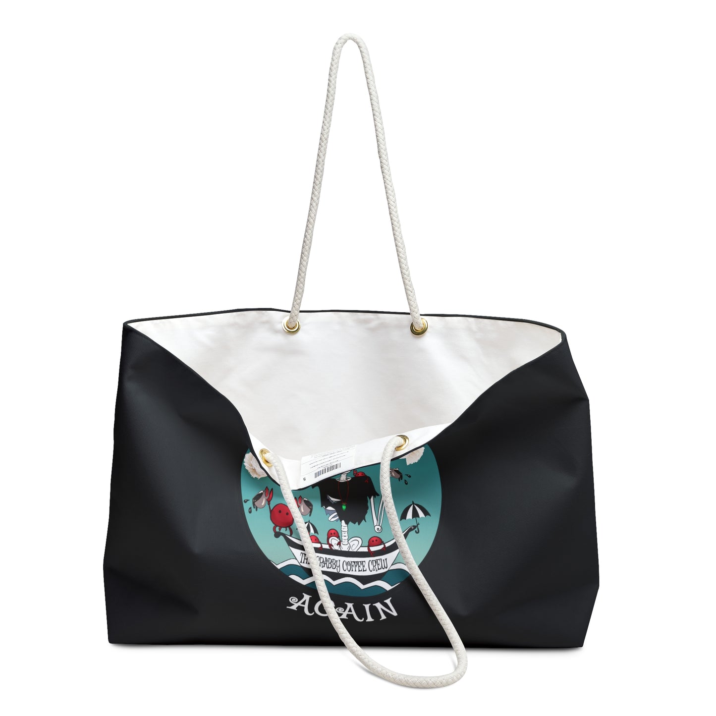 The Crabby Coffee Crew Canvas Tote (Black or White)