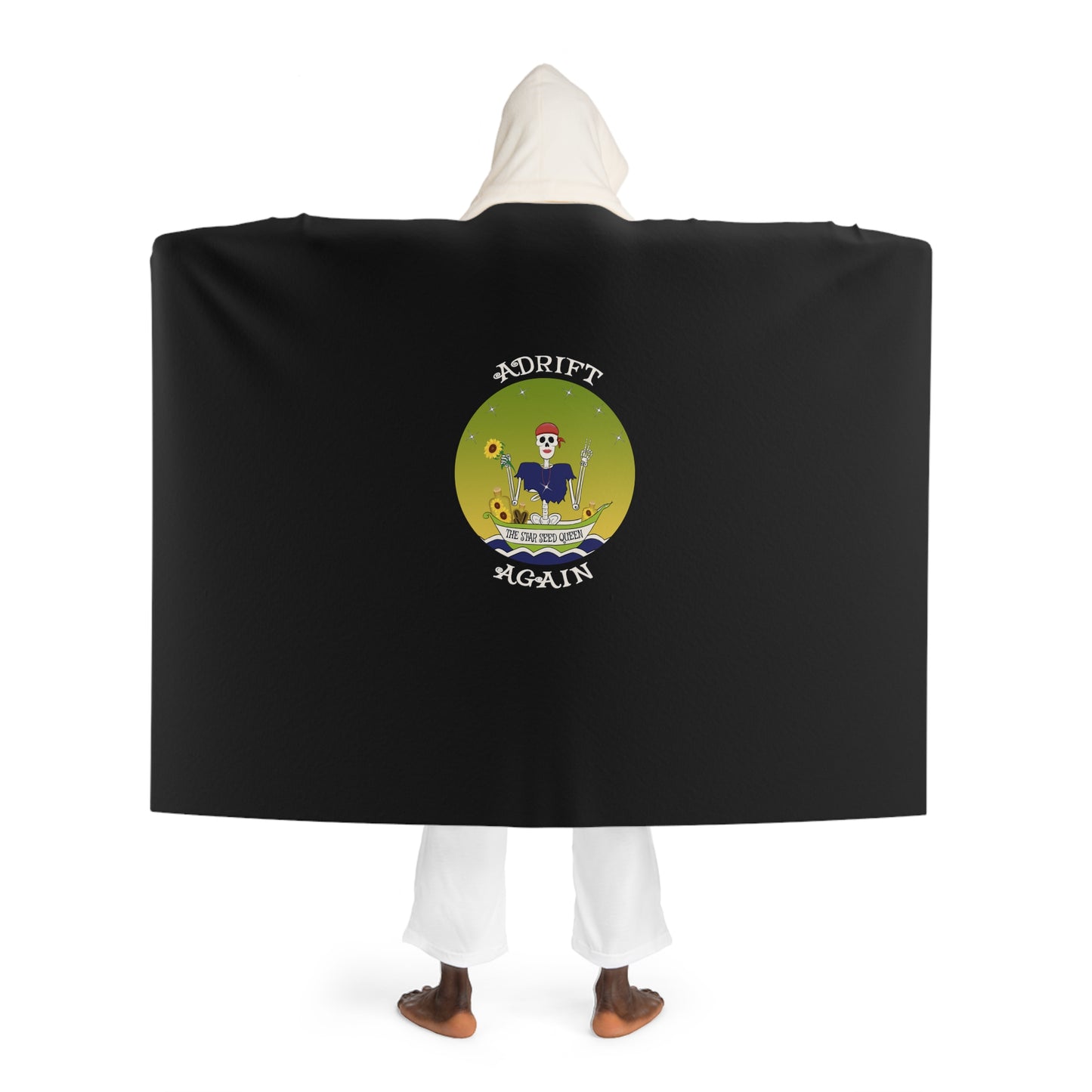 The Star Seed Queen, Hooded Sherpa Fleece Blanket