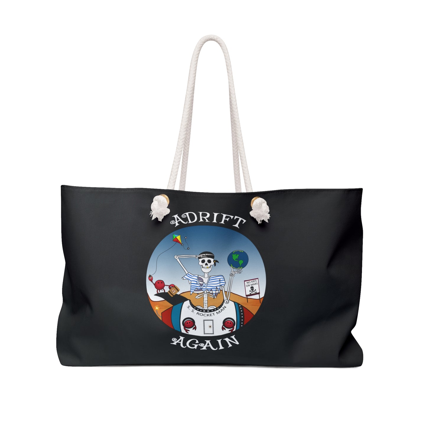 S. S. Rocket Man Canvas Tote (Black or White)