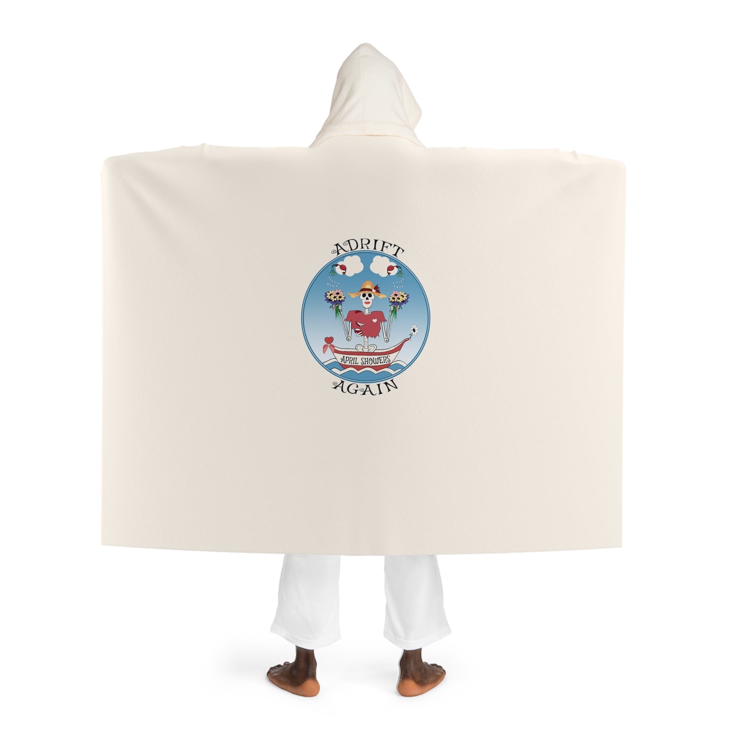 April Showers Hooded Sherpa Fleece Blanket