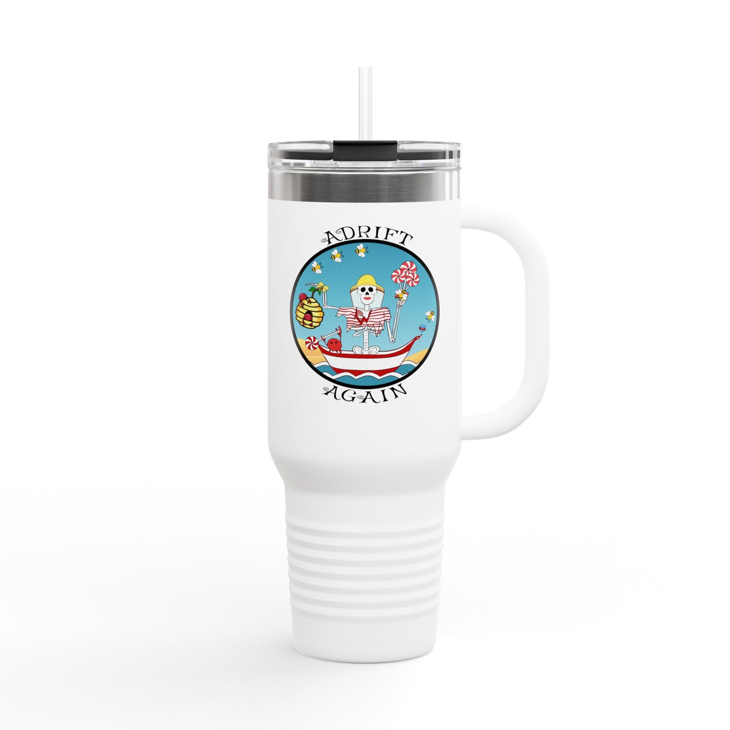 Oh . . . Honey, Honey Insulated Travel Mug, 40oz, Red, White, Black or Blue