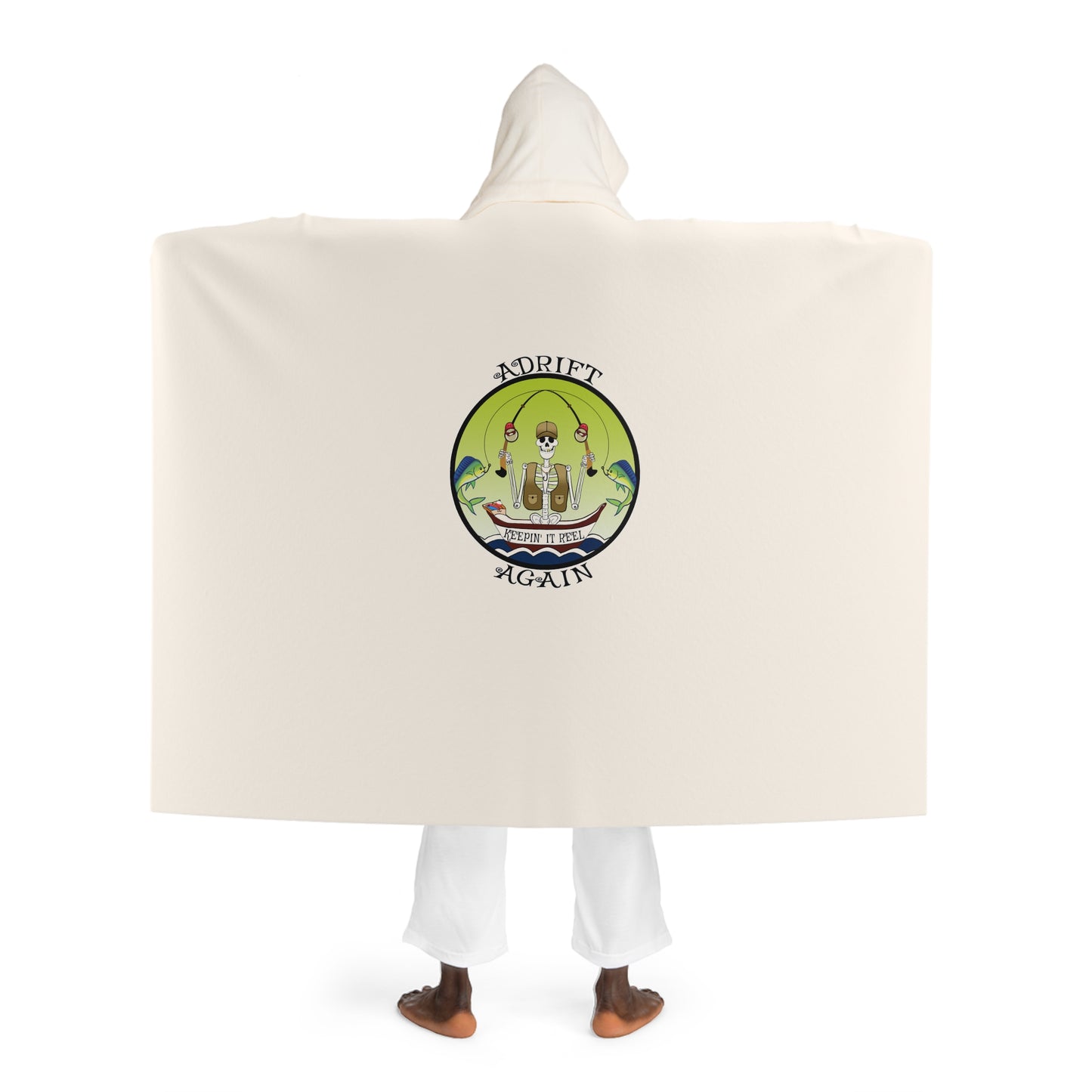 Keepin' It Reel Hooded Sherpa Fleece Blanket