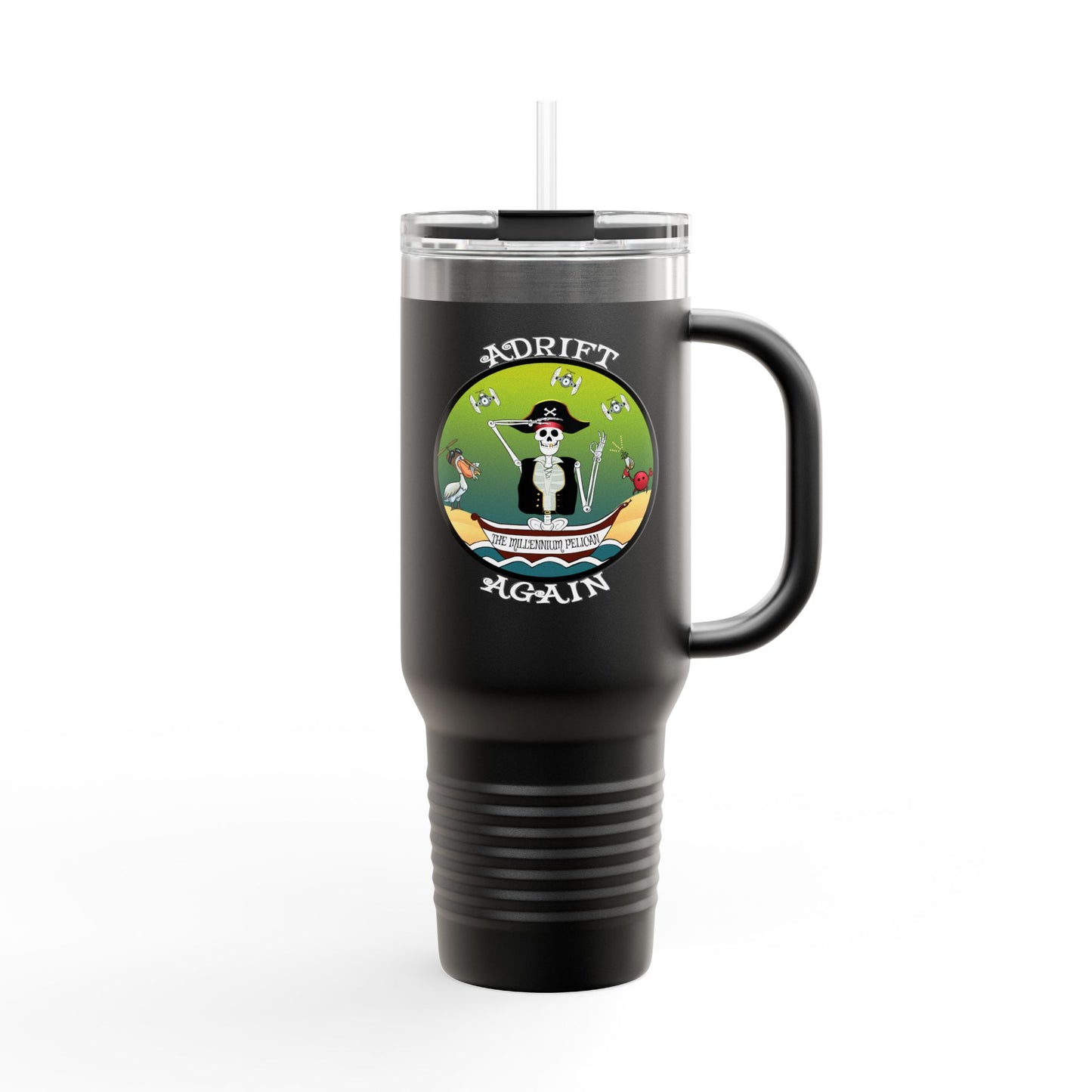 The Millennium Pelican Insulated Travel Mug, 40oz, Black or White