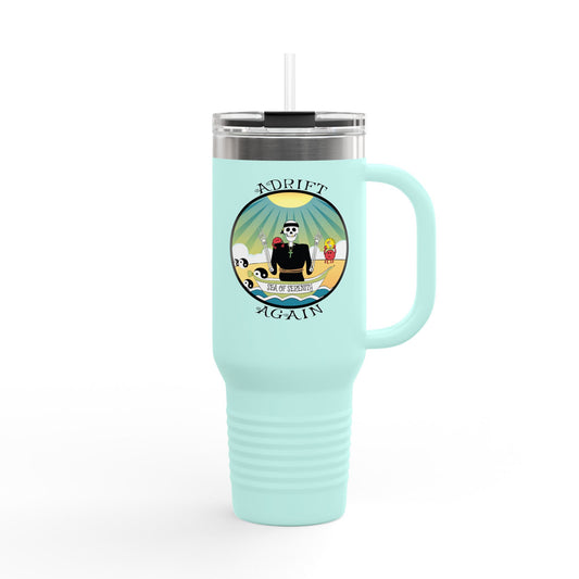 Sea Of Serenity Insulated Travel Mug, 40oz, White or Teal