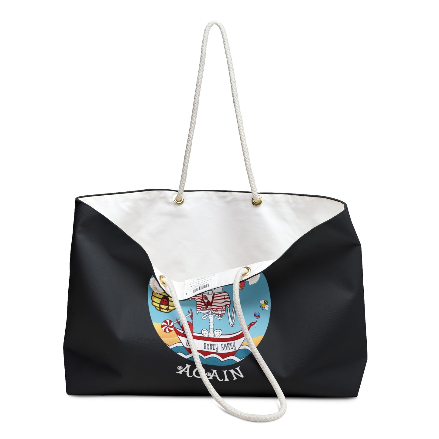 Oh . . . Honey, Honey, Canvas Tote (Black)