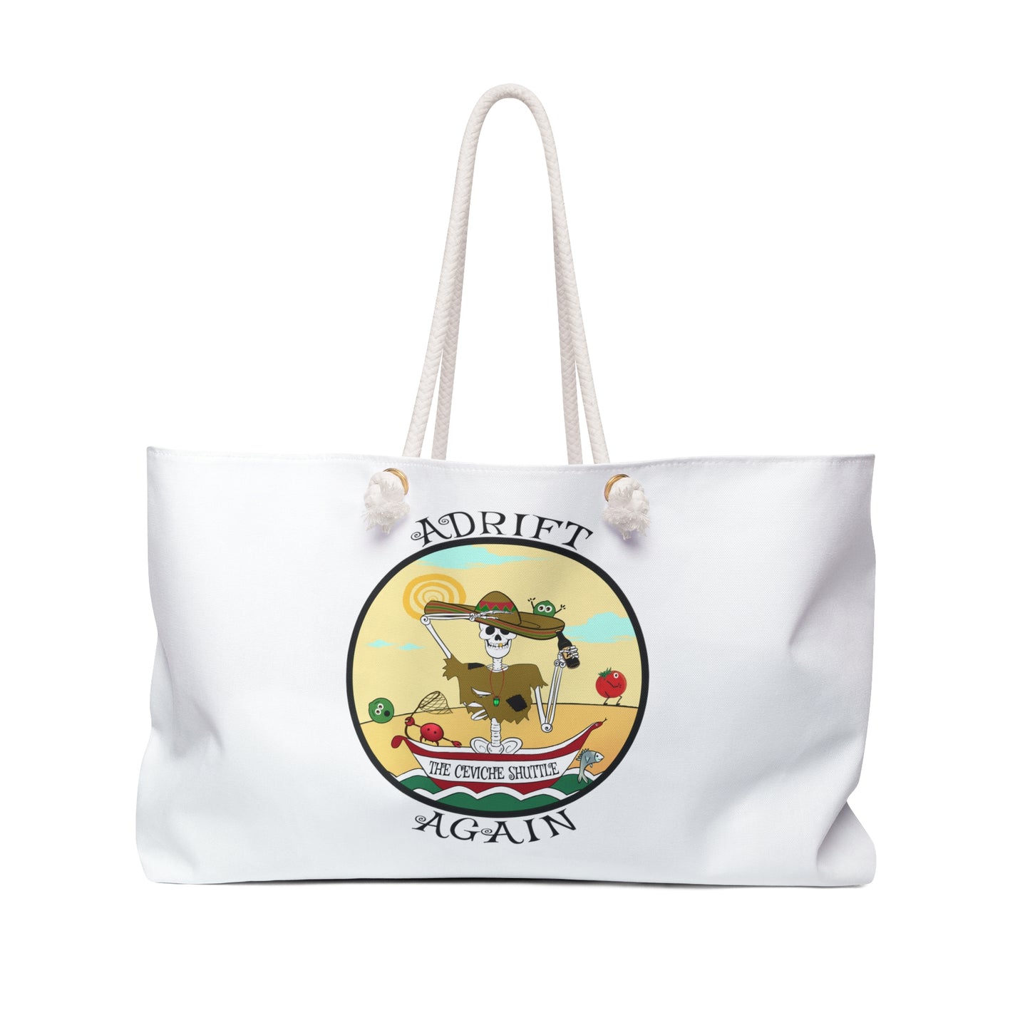 The Ceviche Shuttle Canvas Tote (Black or White)