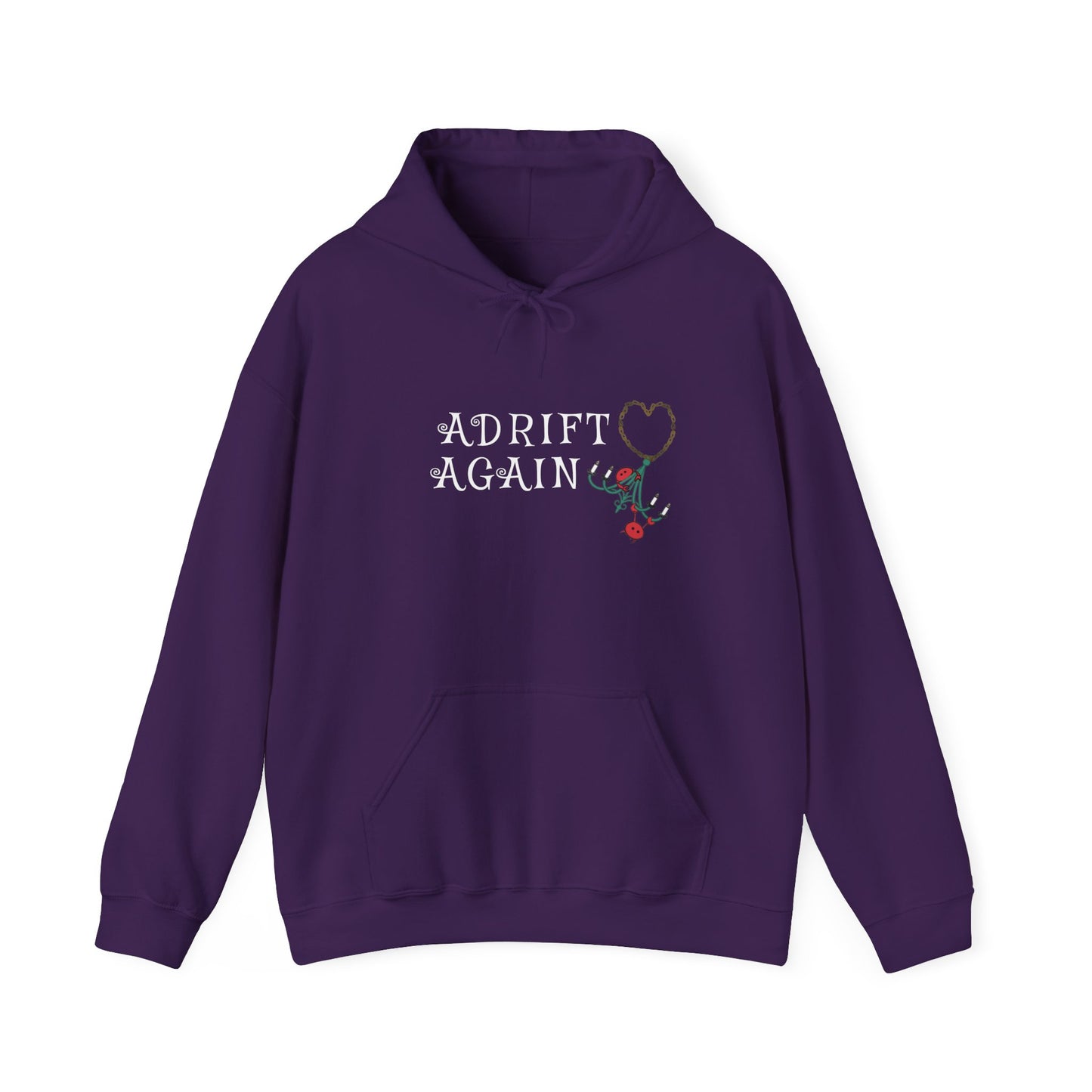 Shipwreck Chic, All Day Hooded Sweatshirt, in Deep Purple