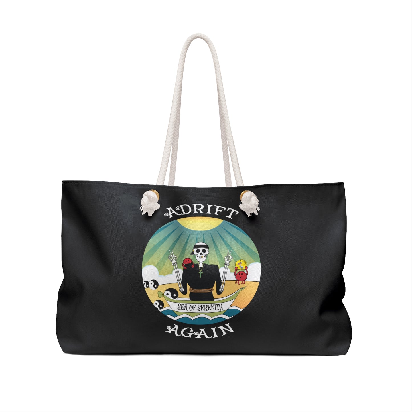 Sea Of Serenity, Canvas Tote (Black)