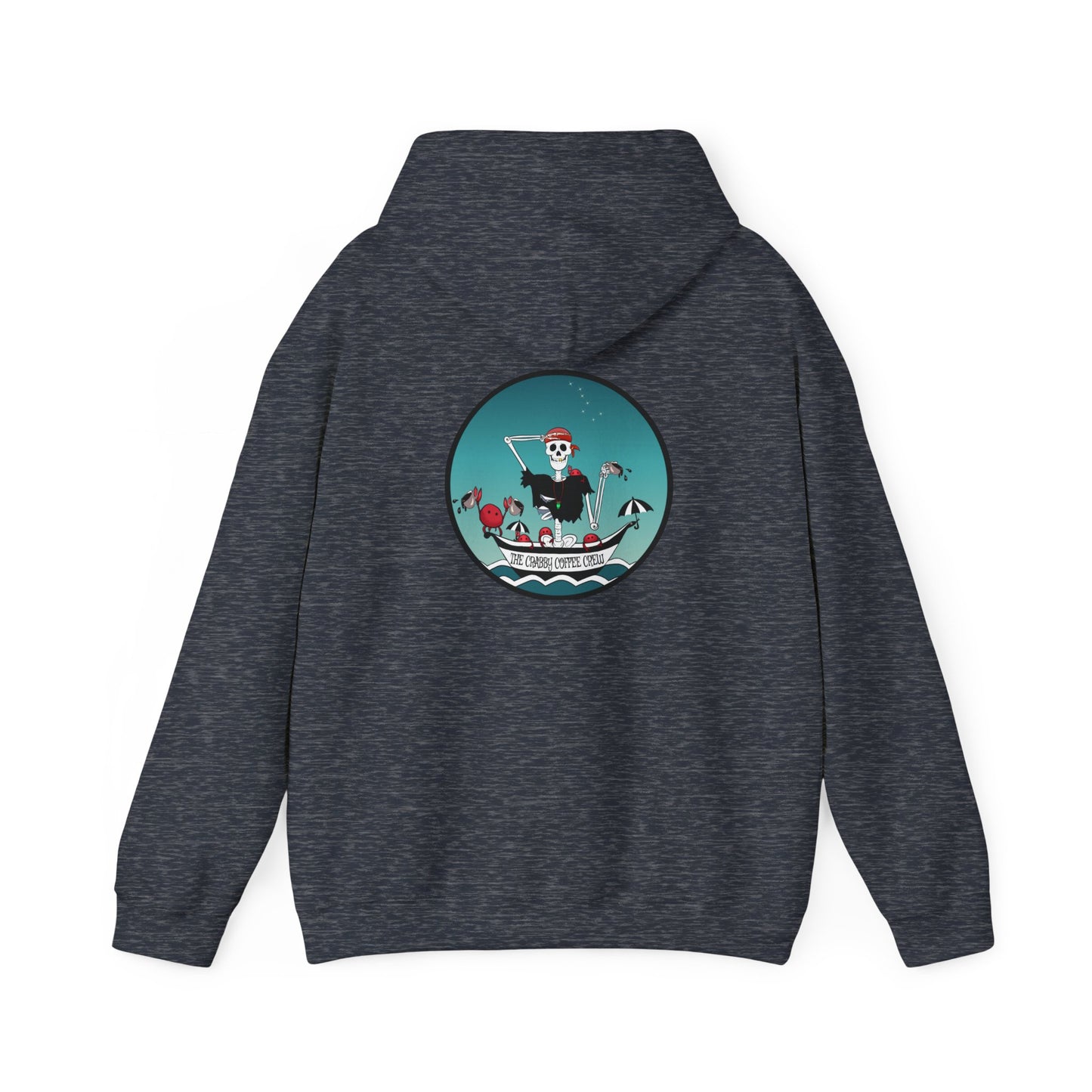 The Crabby Coffee Crew, The Classic All Day Hooded Sweatshirt, Purple, Antique Cherry Red, Sand, Indigo Blue, Graphite Heather & Heather Sport Dark Navy