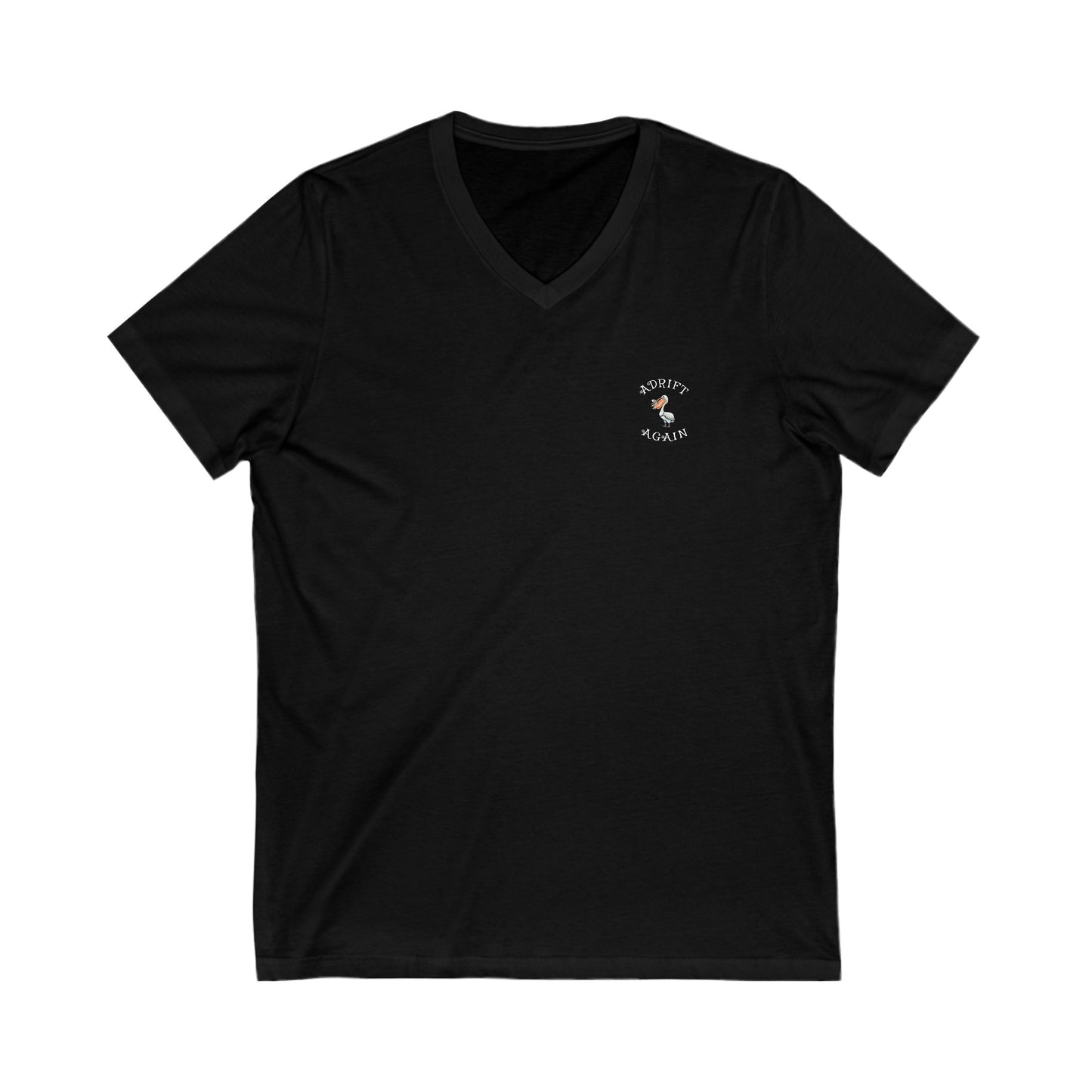 The S. S. Single Lady Unisex Jersey Short Sleeve V-Neck Tee (Black & White)