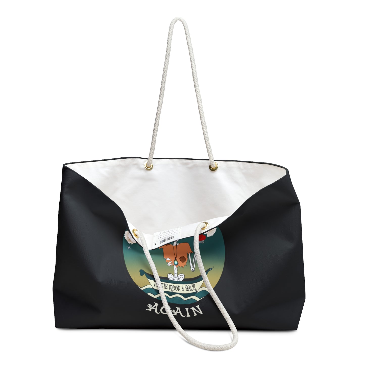 To The Moon & Back Canvas Tote (Black or White)