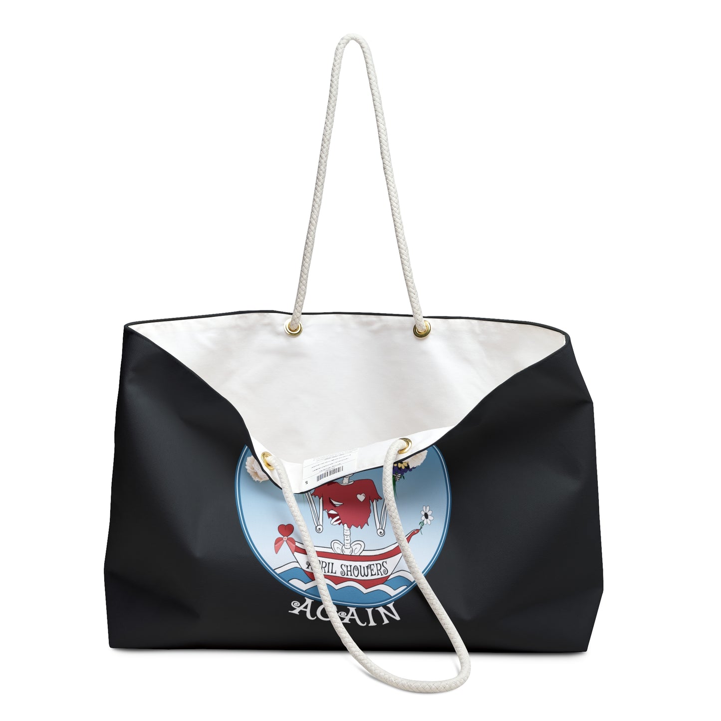 April Showers Canvas Tote (Black or White)