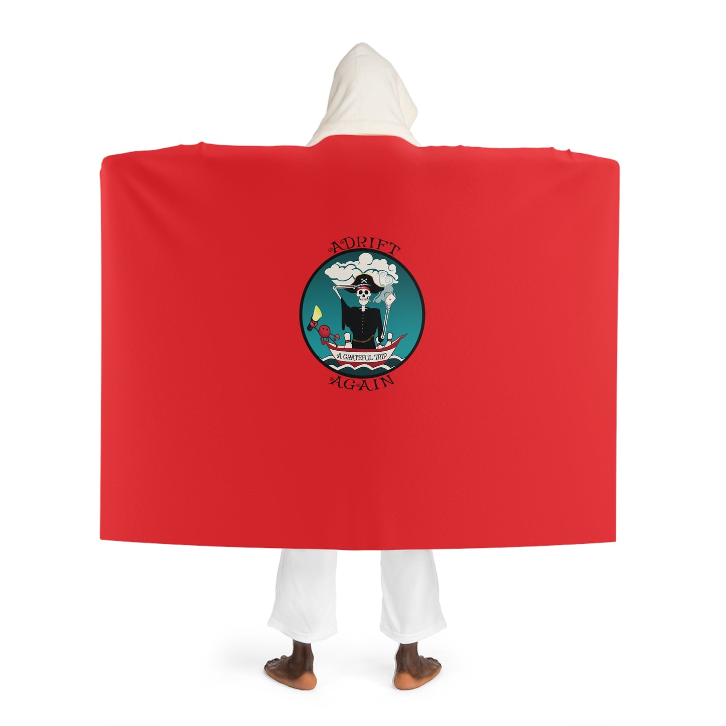 A Grateful Trip Hooded Sherpa Fleece Blanket