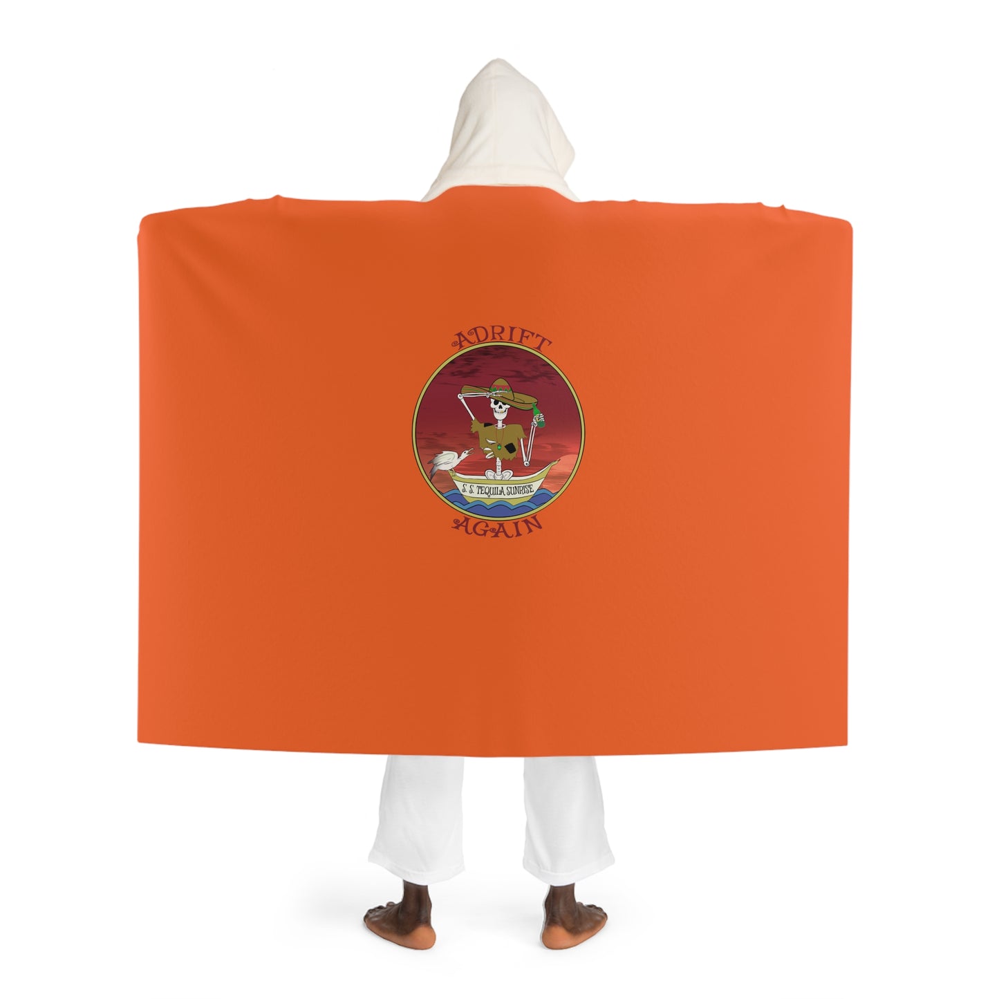 S. S. Tequila Sunrise Hooded Sherpa Fleece Blanket