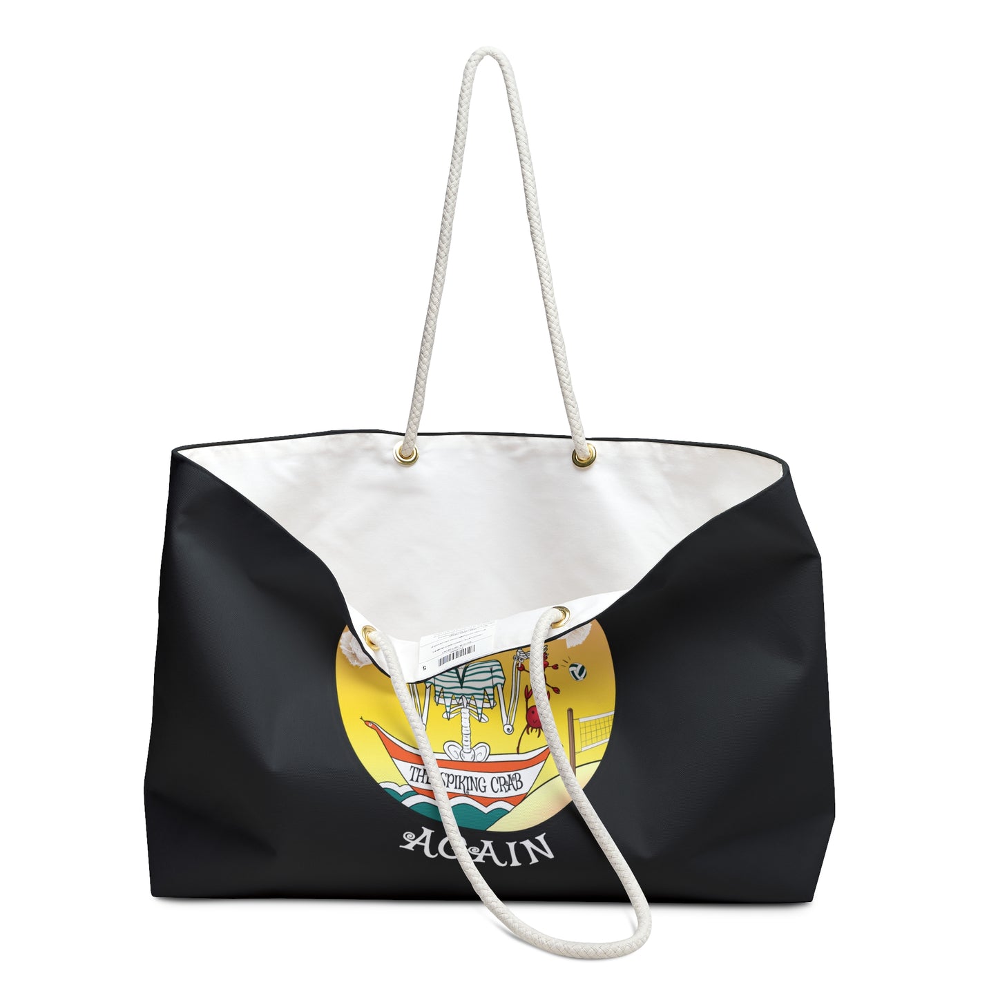 The Spiking Crab, Canvas Tote (Black or White)