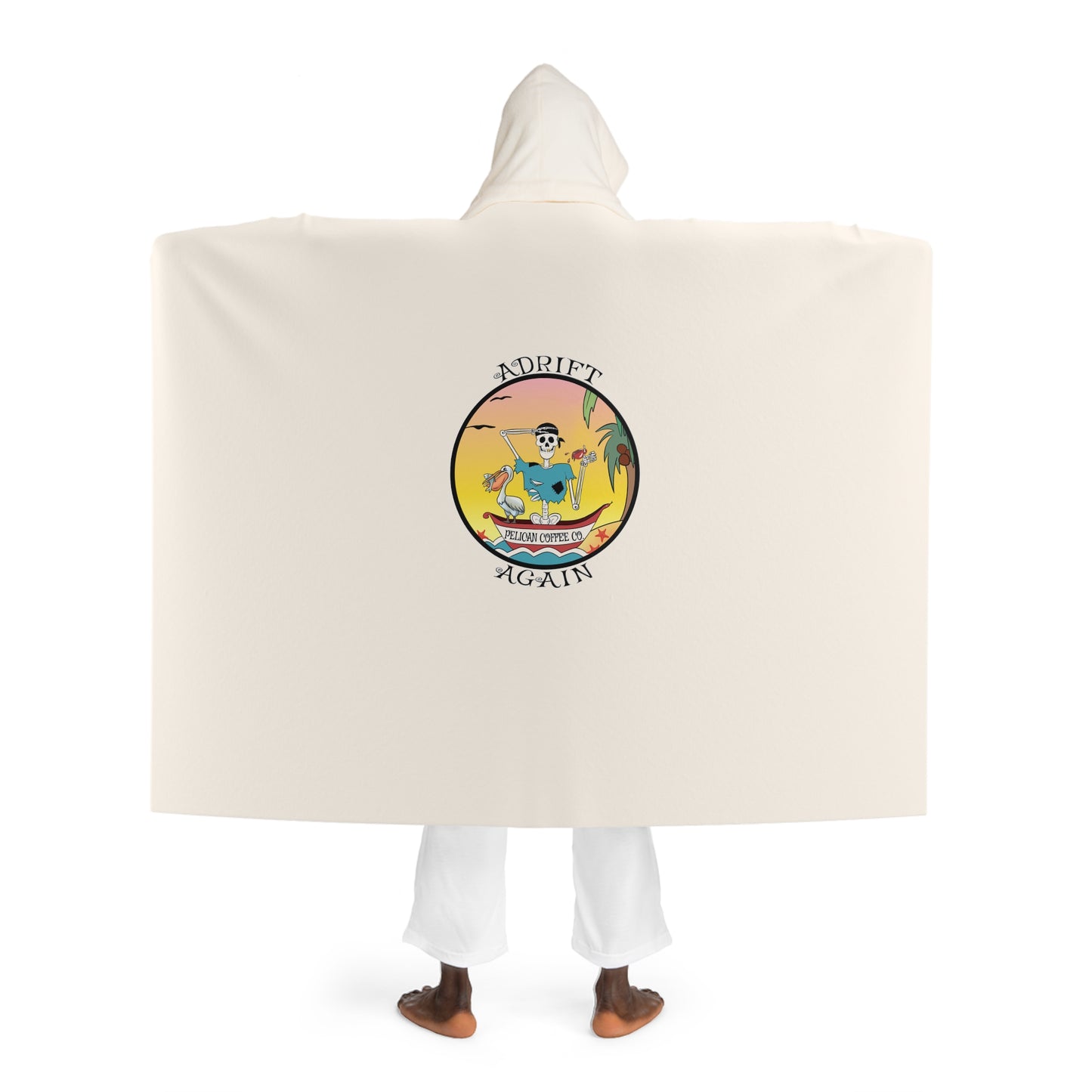 Pelican Coffee Co. Hooded Sherpa Fleece Blanket