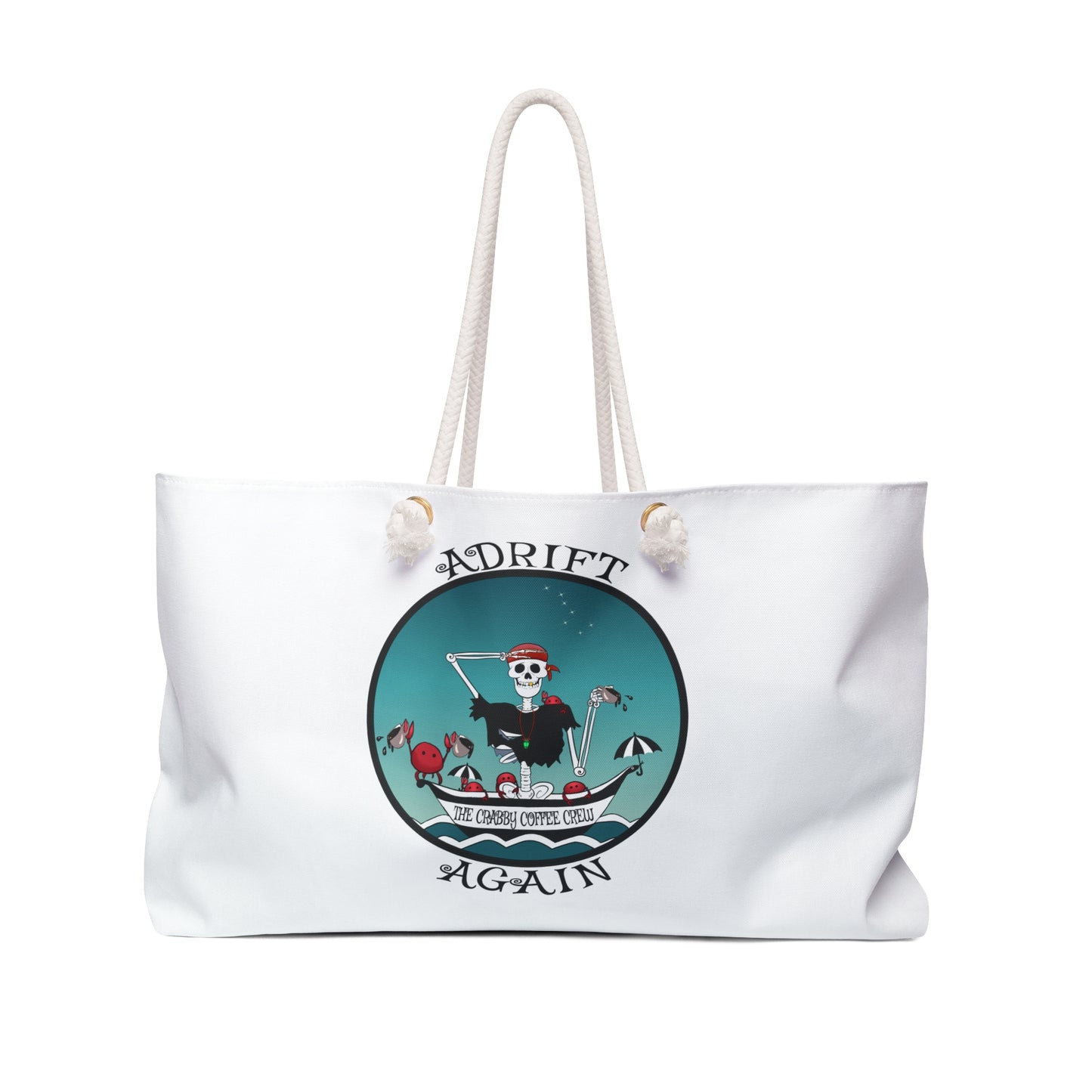 The Crabby Coffee Crew Canvas Tote (Black or White)