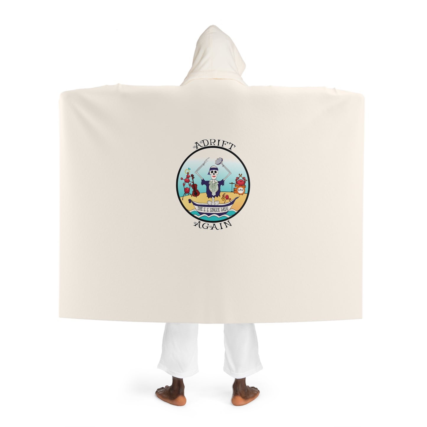 The S. S. Single Lady Hooded Sherpa Fleece Blanket