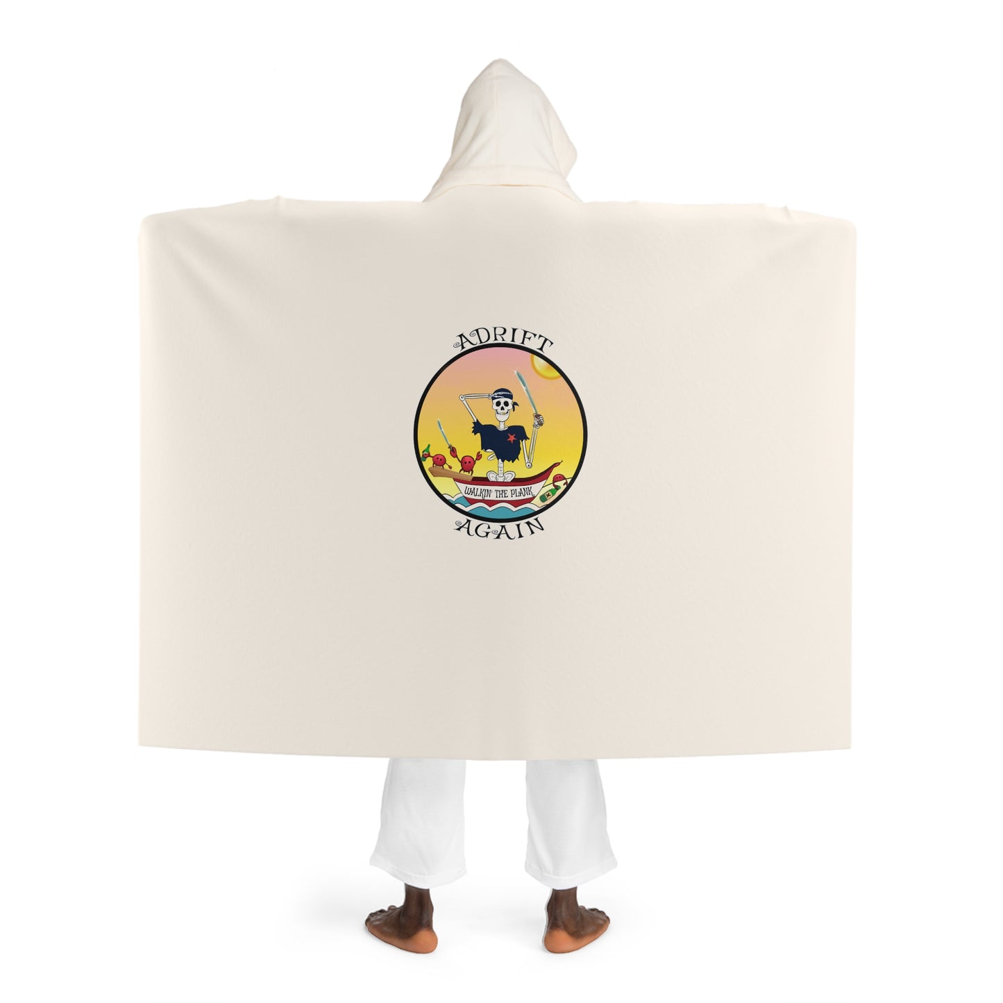 Walkin' The Plank,  Hooded Sherpa Fleece Blanket