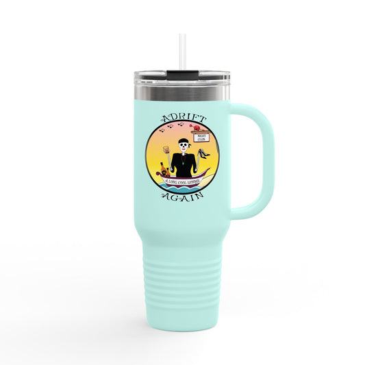 A Long Cool Woman Insulated Travel Mug, 40oz, Teal or Black