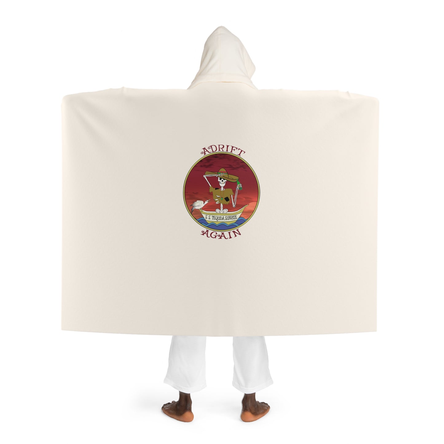 S. S. Tequila Sunrise Hooded Sherpa Fleece Blanket