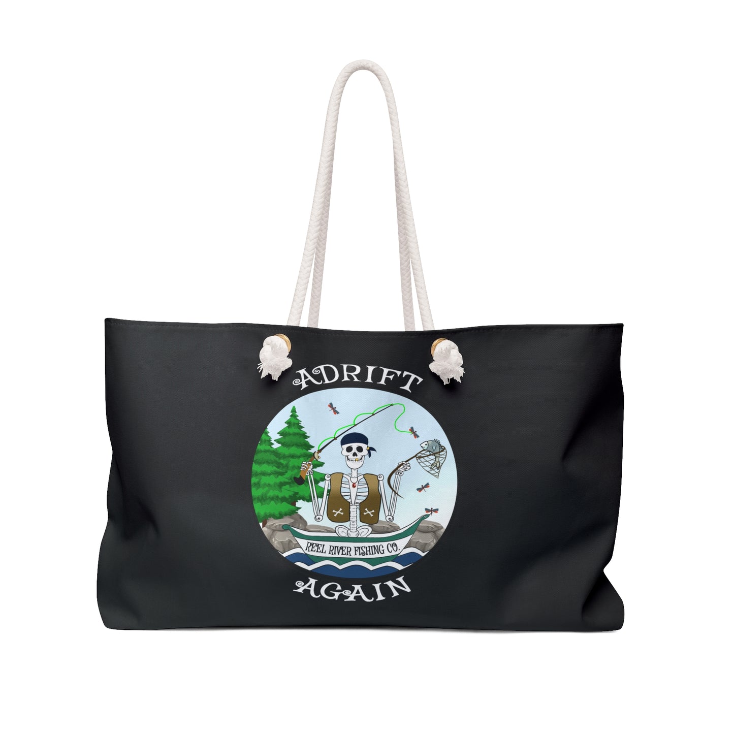 Reel River Fishing Co. Canvas Tote (Black or White)