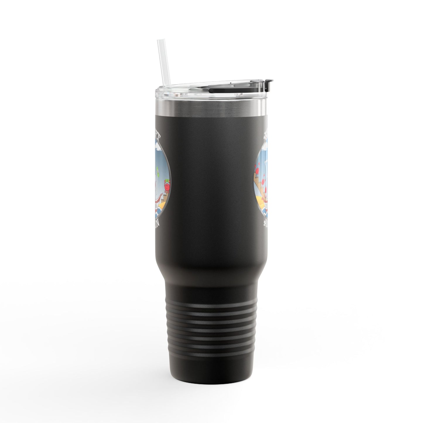 The S. S. Stairway Insulated Travel Mug, 40oz, Gray or Black