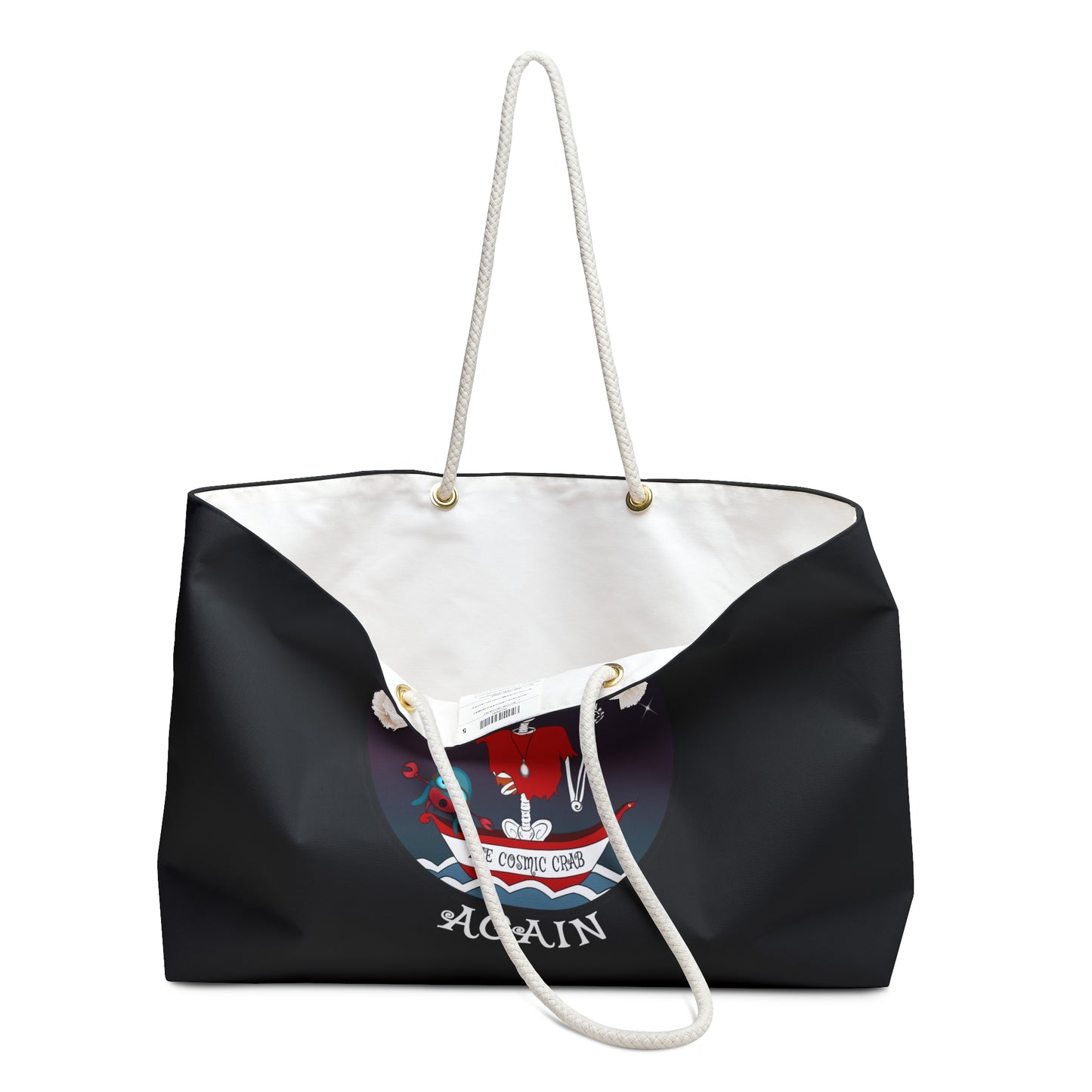 The Cosmic Crab Canvas Tote (Black or White)