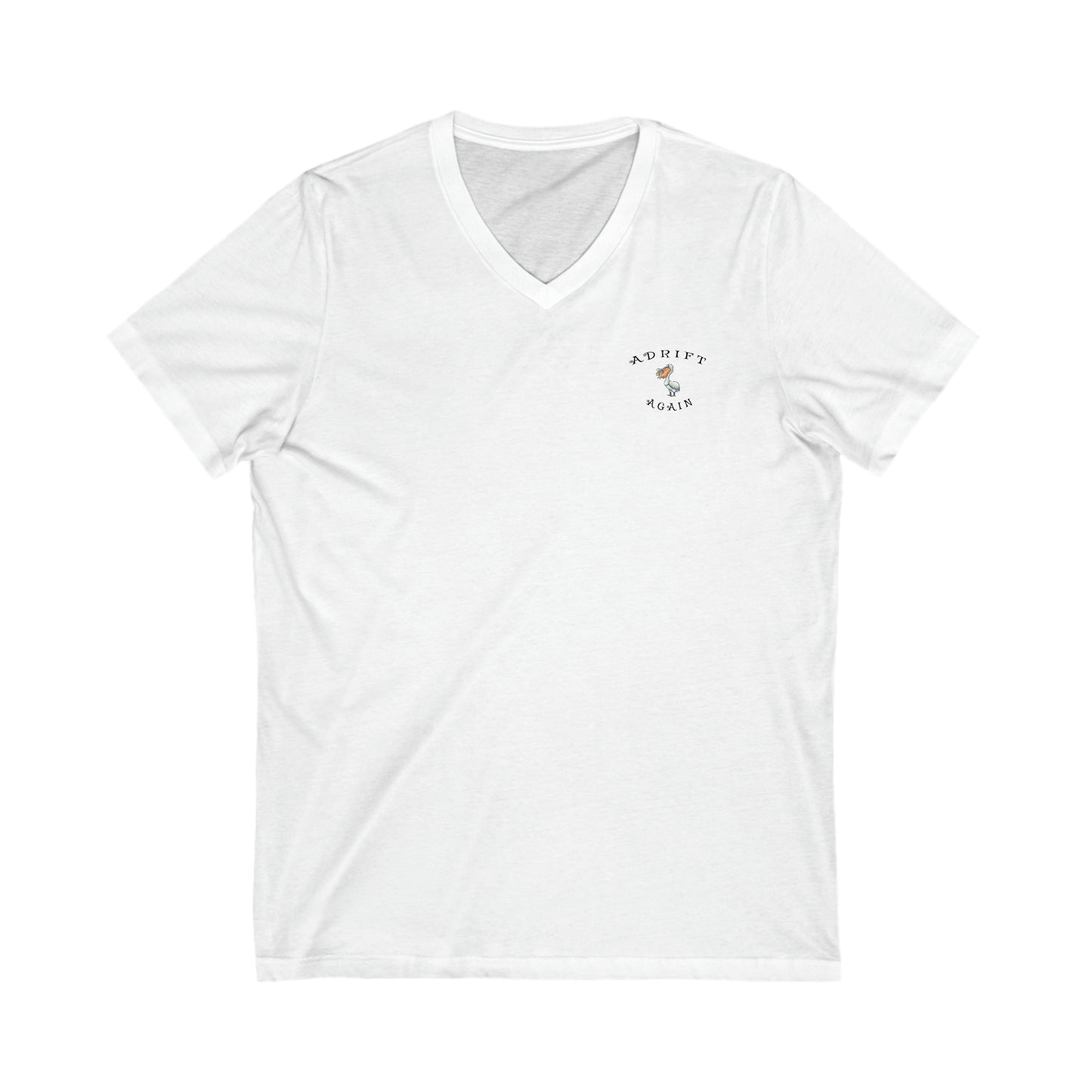 S. S. Tequila Sunrise Unisex Jersey Short Sleeve V-Neck Tee (Black & White)