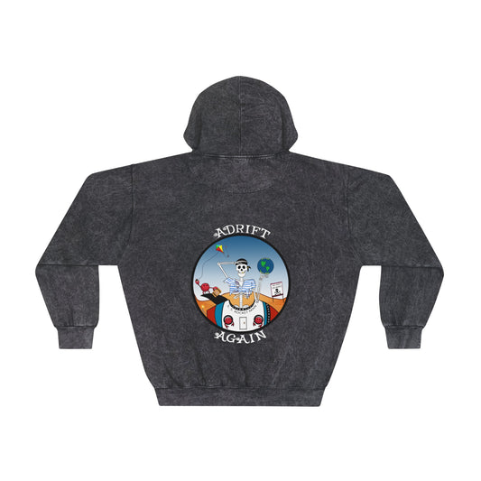 S. S. Rocket Man Unisex Mineral Wash Hoodie ( Blue & Grey)