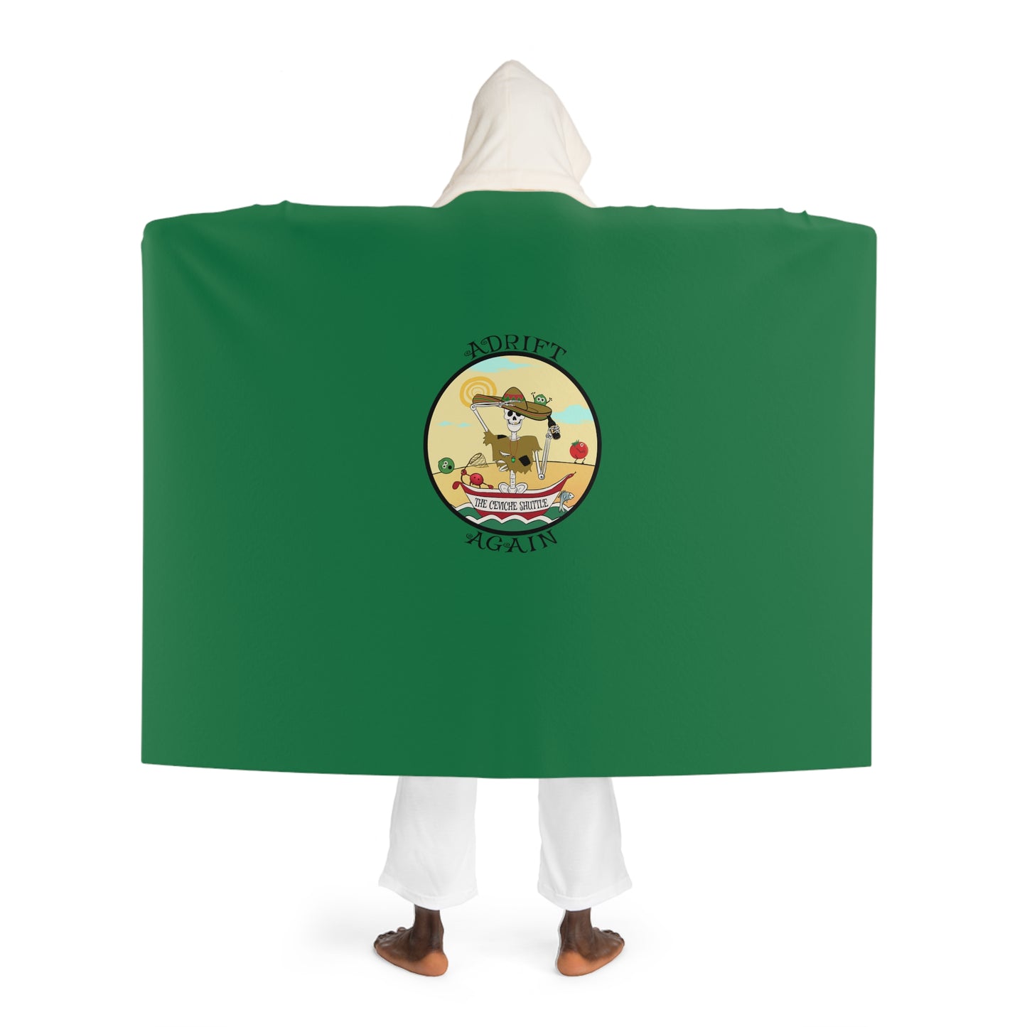 The Ceviche Shuttle Hooded Sherpa Fleece Blanket