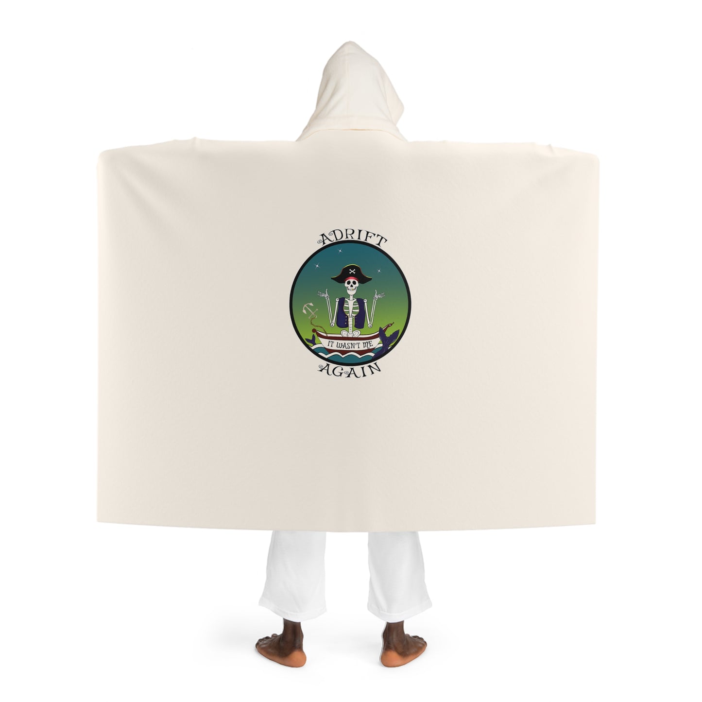 It Wasn't Me Hooded Sherpa Fleece Blanket (White)