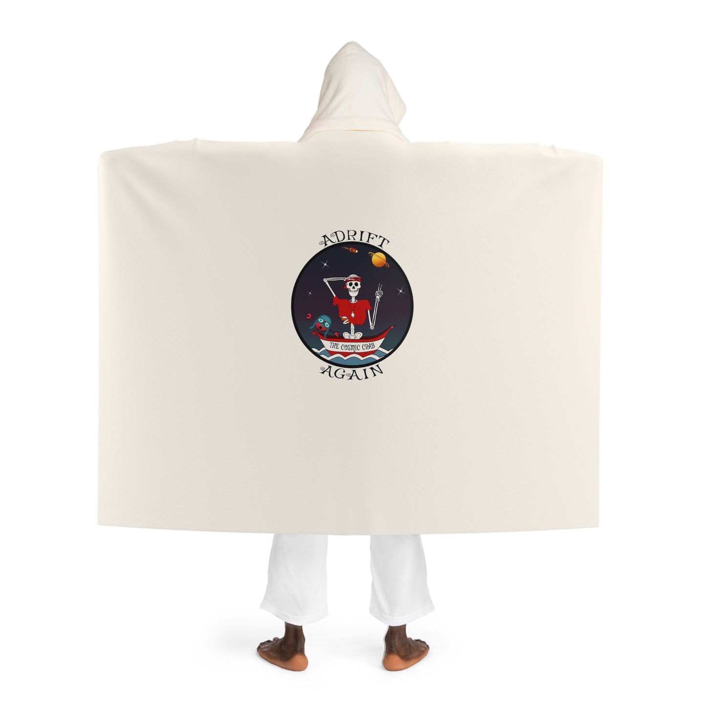 The Cosmic Crab Hooded Sherpa Fleece Blanket