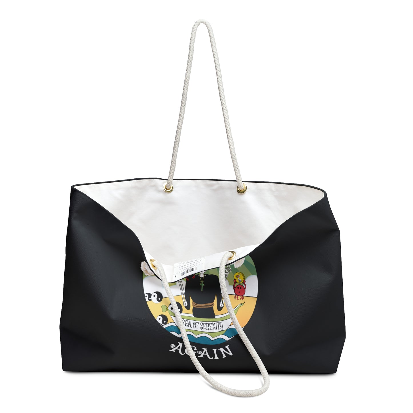 Sea Of Serenity, Canvas Tote (Black)