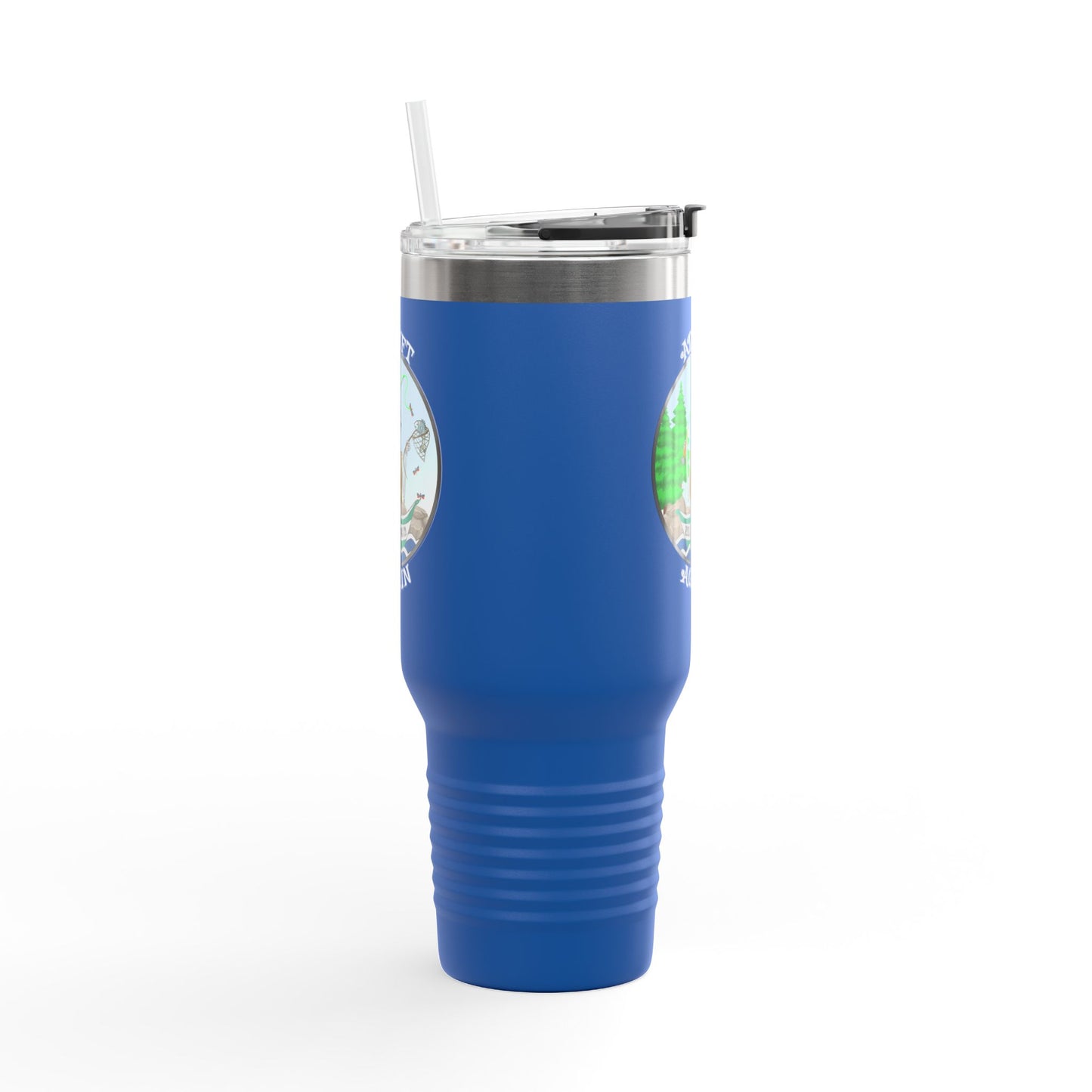 Reel River Fishing Co. Insulated Travel Mug, 40oz, Blue, White or Black