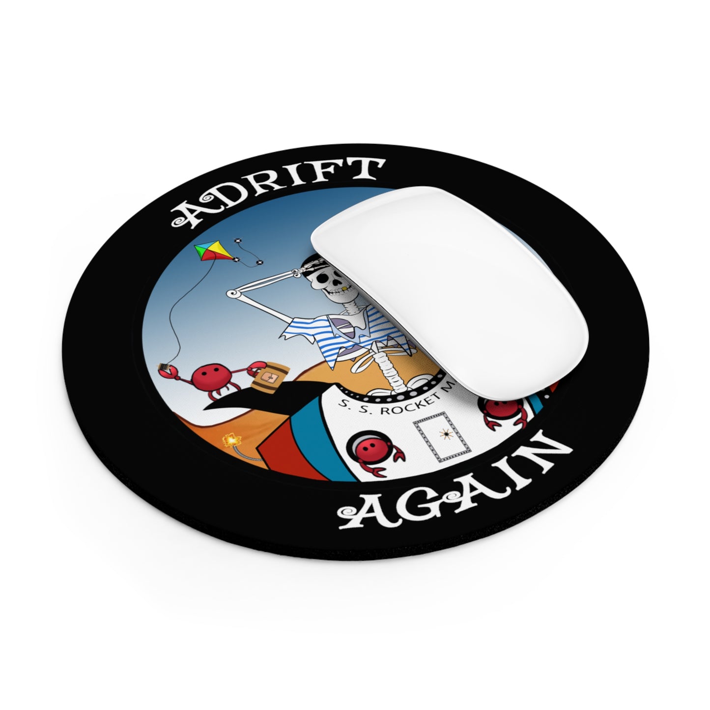 S. S. Rocket Man Mouse Pad (Black)