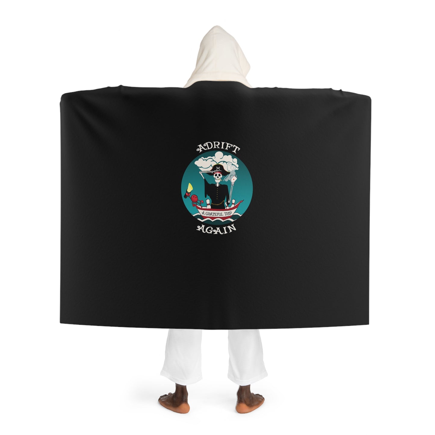 A Grateful Trip Hooded Sherpa Fleece Blanket