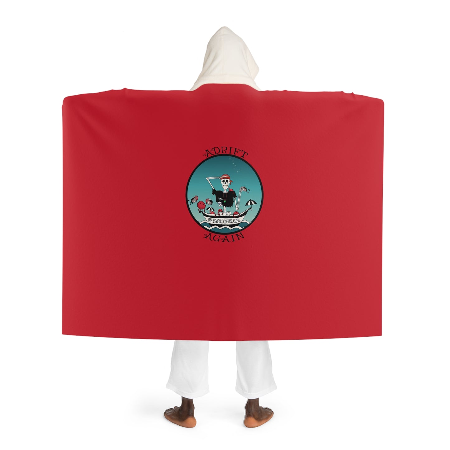 The Crabby Coffee Crew Hooded Sherpa Fleece Blanket