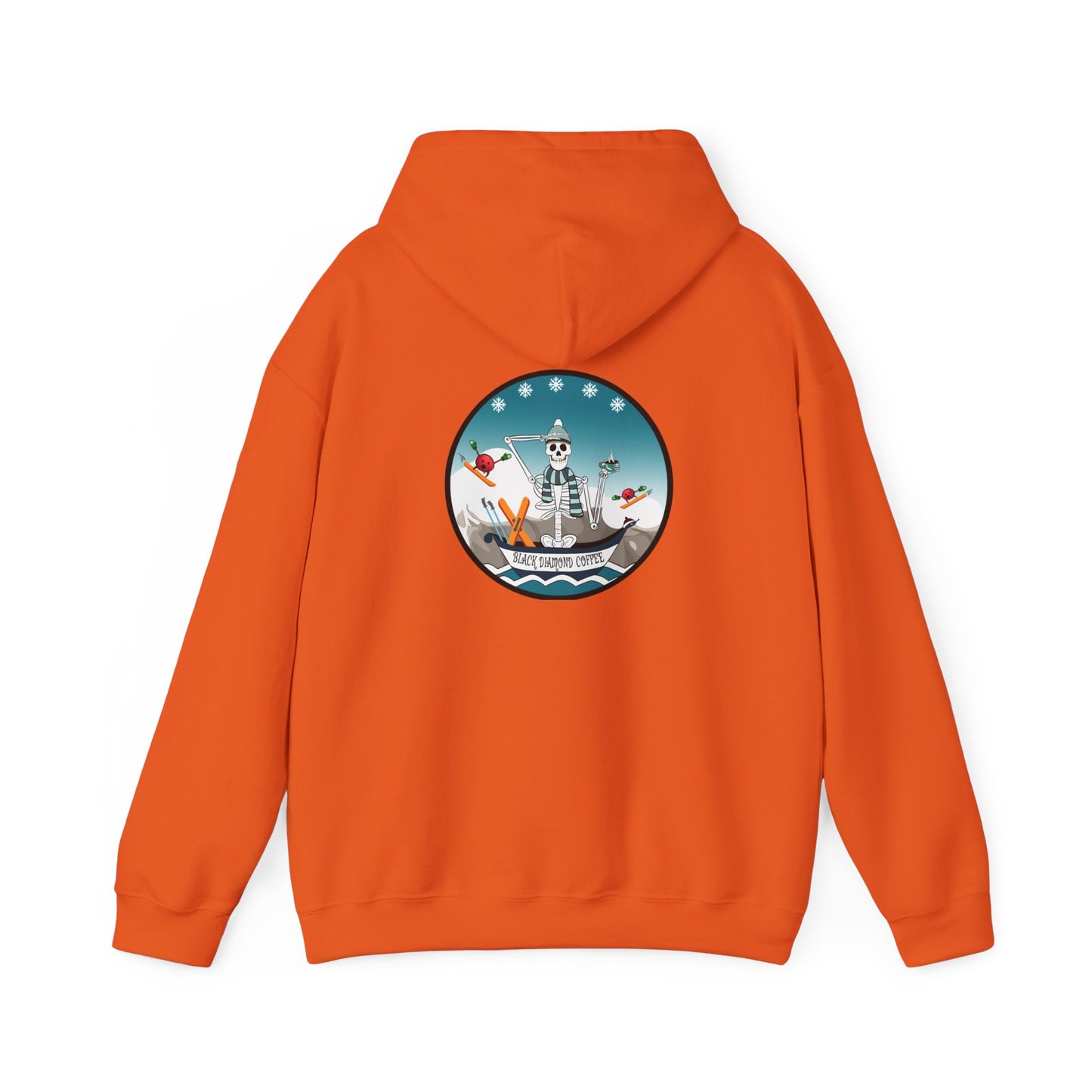 Black Diamond Coffee, The Classic All Day Hooded Sweatshirt, In Safety Pink, Safety Orange, Orange, Cherry Red, Indigo Blue & Graphite Heather