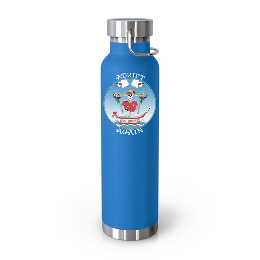 April Showers 22 oz Water Bottle, Dual Wall, Stainless Steel, In Light Blue, Navy, Black or White