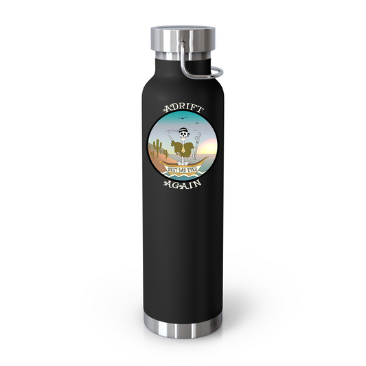 Best Dad Ever 22 oz Water Bottle, Dual Wall, Stainless Steel, In Grey or Black