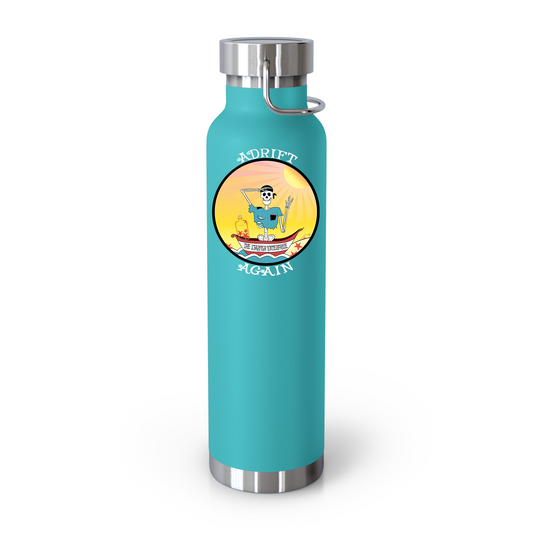 The Starfish Enterprise 22 oz Water Bottle, Dual Wall, Stainless Steel, In Mint, Red, Orange, Black or White