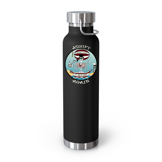 S. S. Sea Of Years 22 oz Water Bottle, Dual Wall, Stainless Steel, In Stainless, Grey or Black